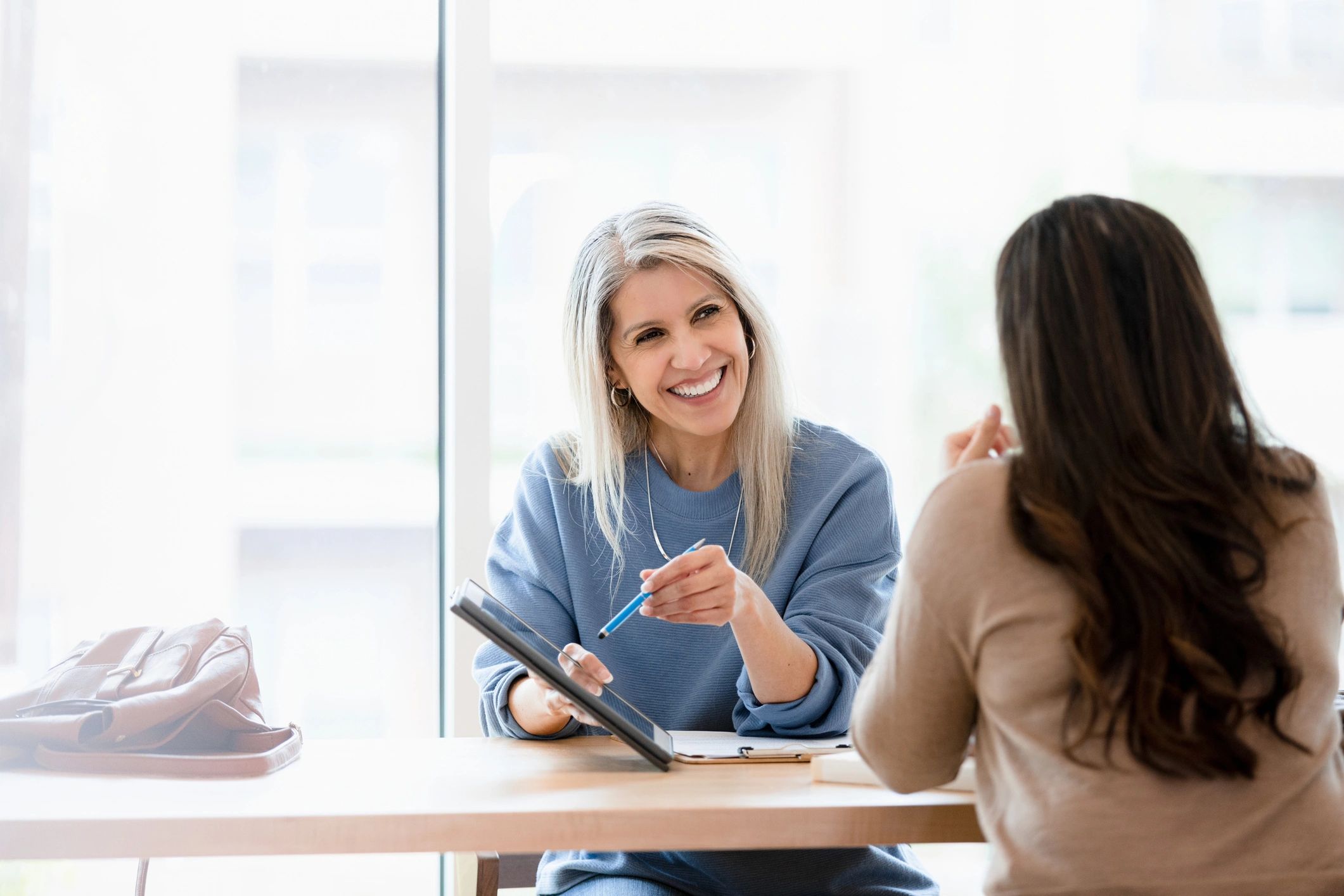 Financial advisor meeting with a client